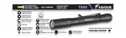 Lanterna tática FAVOUR 250 Lumens